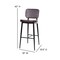 Flash Furniture Brown LeatherSoft Barstools with Footrest, PK2 AY-S01-BR-GG - alternate 5
